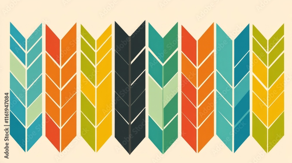 Poster Abstract Arrow Geometric Pattern Design Colorful