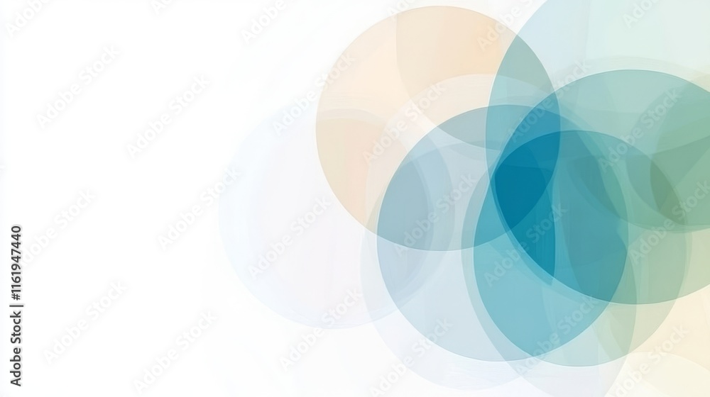 Poster abstract background design with overlapping circles