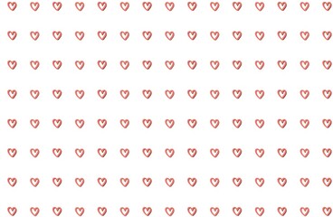 Seamless pattern abstract hearts red and white background