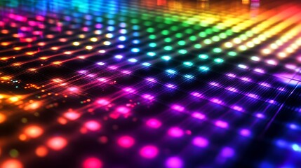 Fototapeta premium Abstract Mix Hologram and neon, vibrant metallic colors background. Colorful abstract patterns create a vibrant digital mosaic illuminated,3d render, abstract crystal background.