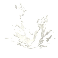milk splash isolated on white background