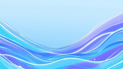 Fototapeta premium Abstract Blue Wave Design Background Illustration