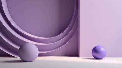 Obraz premium Captivating abstract 3D shapes in shades of purple casting dramatic shadows in a minimalist clean and contemporary space The digital render showcases a striking composition with geometric forms