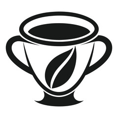 Logo of a Cup Silhouette Set Against a White Background