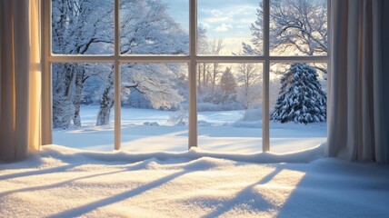 Winter Wonderland Viewed From A Cozy Window