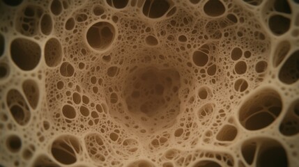 Abstract Cellular Structure, Organic Form, Beige Hues