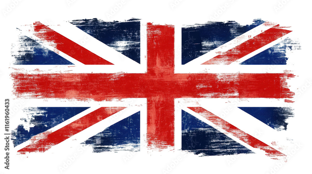 Fototapete a distressed. grunge-style rendering of the union jack flag. the national flag of the united kingdom