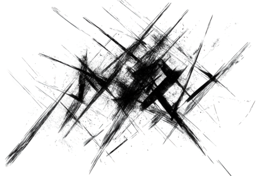abstract black and white grunge texture with chaotic lines and brush strokes