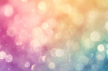 Obraz premium Abstract pastel bokeh background with colorful lights and sparkles.