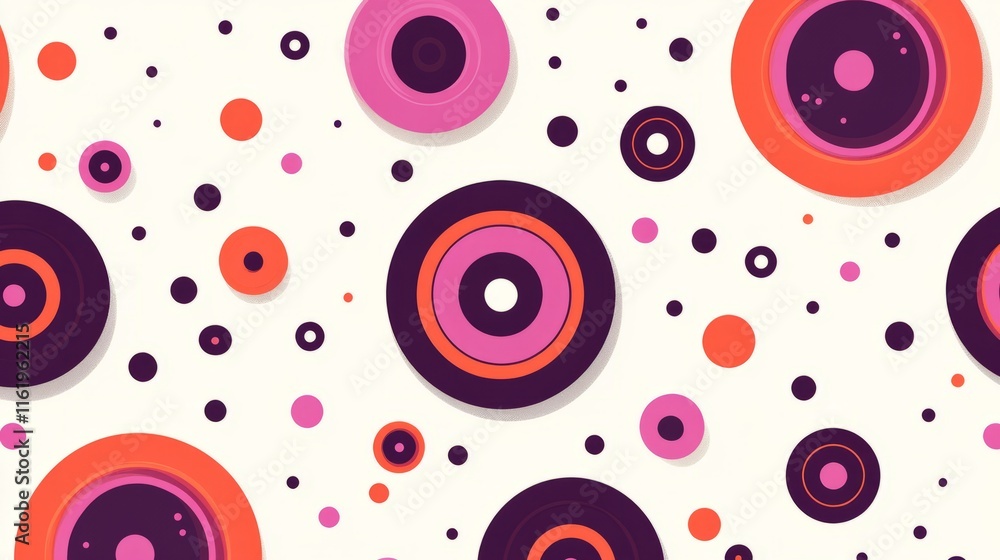 Poster abstract colorful circles pattern design background