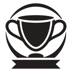 Logo of a Cup Silhouette Set Against a White Background