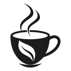 Logo of a Cup Silhouette Set Against a White Background
