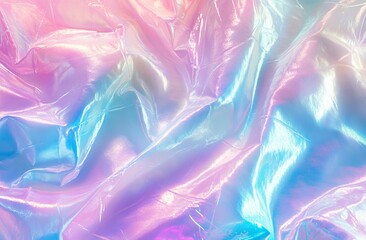 Fototapeta premium Abstract iridescent pastel fabric texture background.