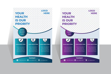 Medical flayer Design Template Healthcare and Medical pharmacy flyer.