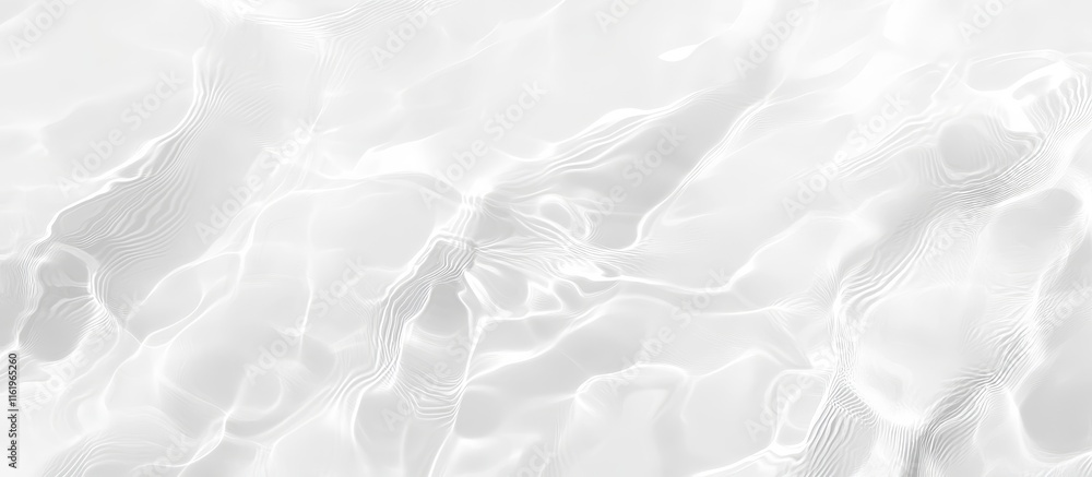 Poster abstract grayscale image of flowing water with smooth, wavy textures and subtle light reflections.