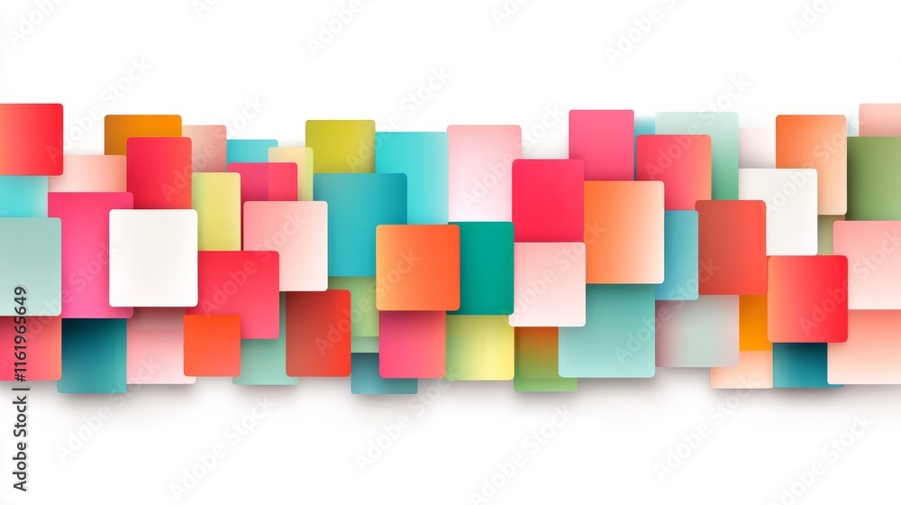Poster abstract colorful square pattern background design (3)
