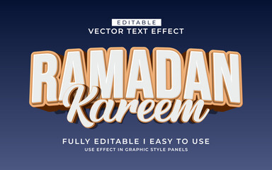 3d editable ramadan text effect typography style template
