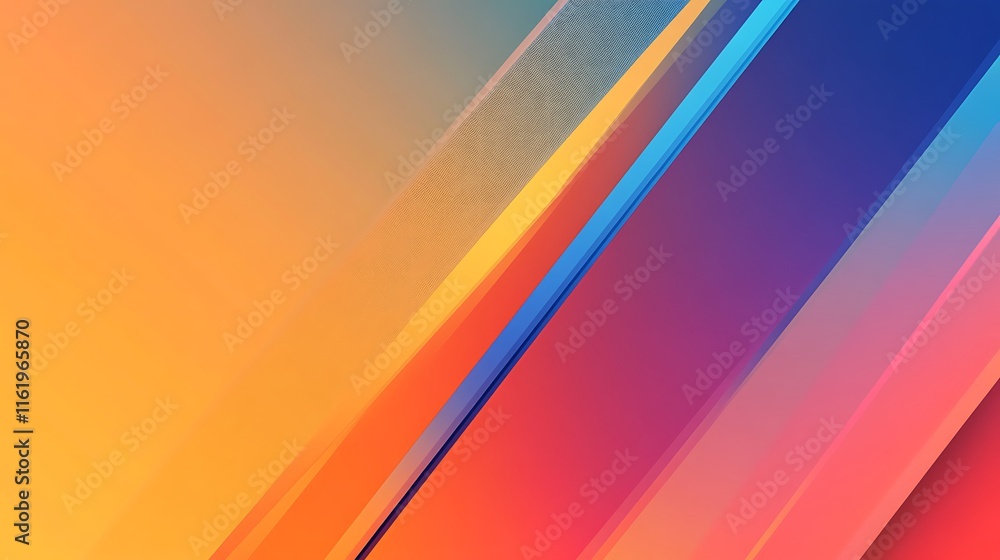 Poster abstract diagonal lines colorful gradient background