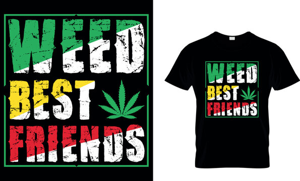cannabis Typography T shirt Design with editable vector graphic. one joint a day keeps the bad mood away.