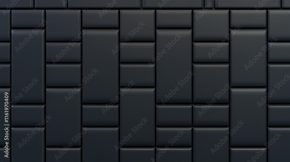 Poster abstract dark gray rectangular tile pattern design