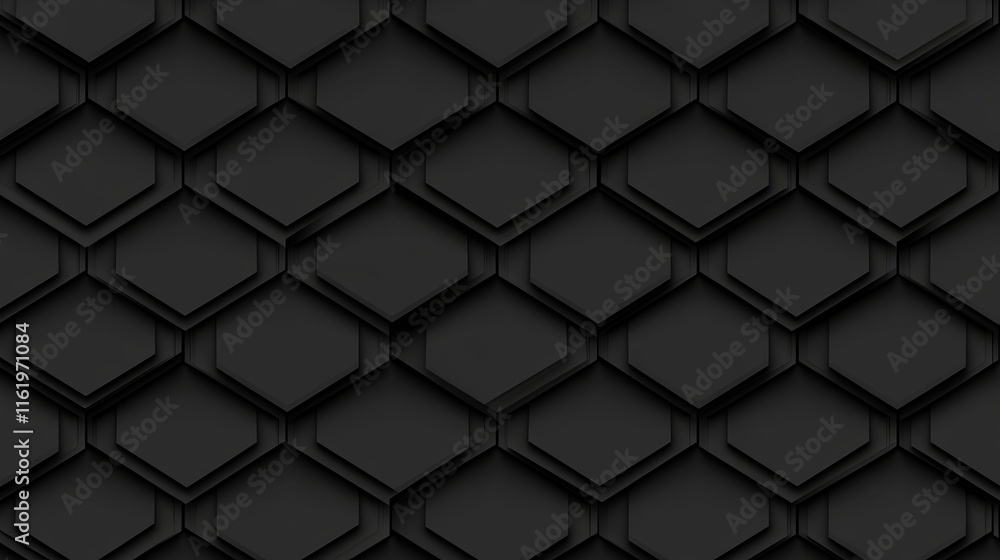 Poster abstract dark hexagon geometric pattern design