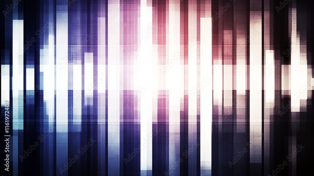 Poster abstract data visualization digital waveform pattern