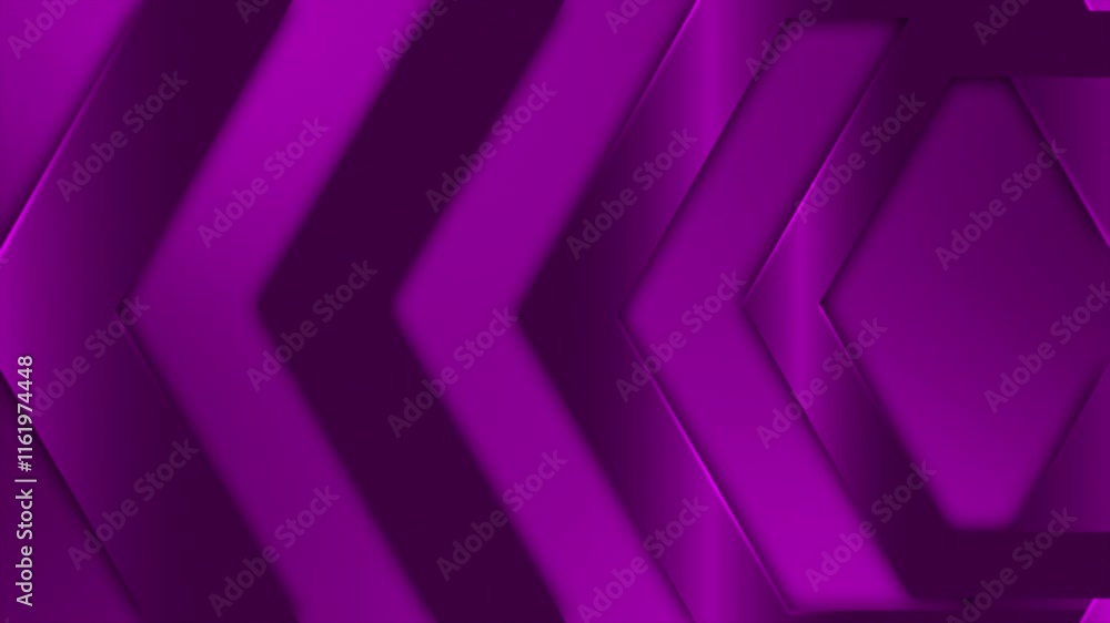 Poster pink color rotating shiny and glossy hexagonal shapes luxury design loop able dark geometrical backg