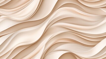Fototapeta premium Abstract swirl pattern with warm beige, cream, and golden tones, creating a soft, fluid, and elegant marble-like texture.
