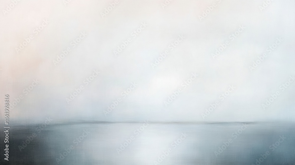 Poster Exploring human emotions through a blurred mirror reflection in tranquil, softly colored surroundings. Generative AI