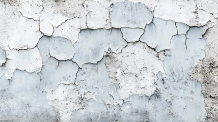 Obraz premium Cracked and Peeling White Paint on a Wall