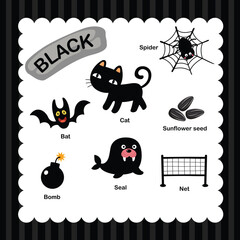 Illustration of isolated color black group vector