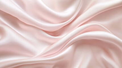 Obraz premium Soft pink satin fabric with elegant folds and smooth texture.