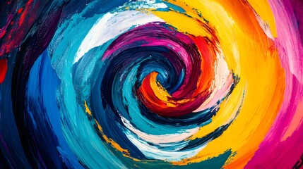 Abstract chaotic pattern of bold colors twisting and blending in a creative swirl of energy