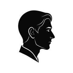 human face simple silhouette vector.eps