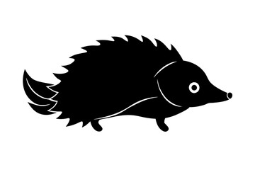silhouette of a hedgehog