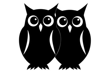 black and white owl