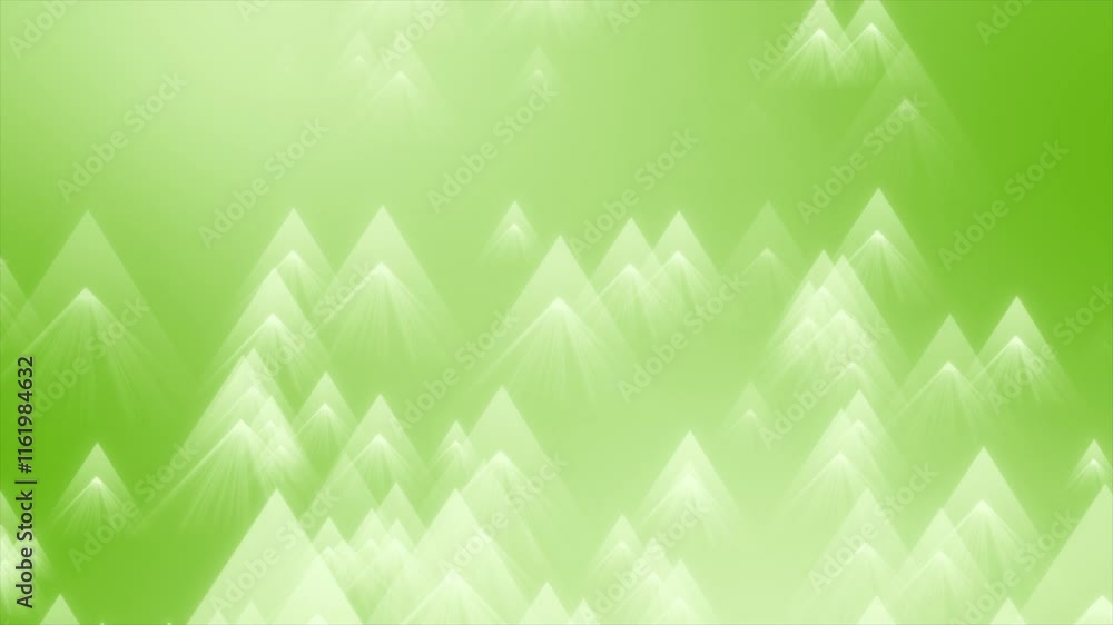 Poster lime green color simple and shiny arrow shapes moving upwards modern design geometrical background