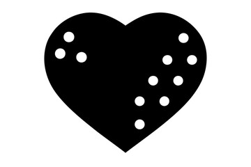 heart on black