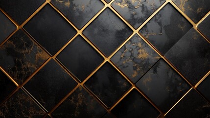 Black Backdrop with Golden Grid Pattern