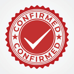 Confirmed and Verified Badge and Stamp