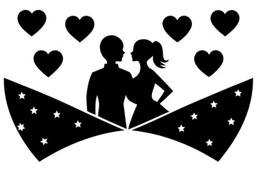 silhouette of a couple