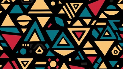 Fototapeta premium Abstract Geometric Tribal Pattern Design
