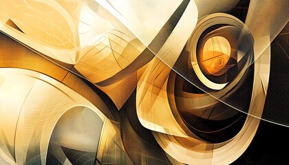 A vibrant composition of swirling shapes and colors, showcasing dynamic patterns and textures