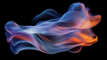 A series of fluid curved lines crossing over one another to form a smooth and organic motion