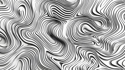 Fototapeta premium A continuous pattern of curved lines flowing together in harmony creating smooth fluid movement