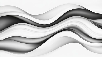 Fototapeta premium Abstract Gray and White Wave Design Background