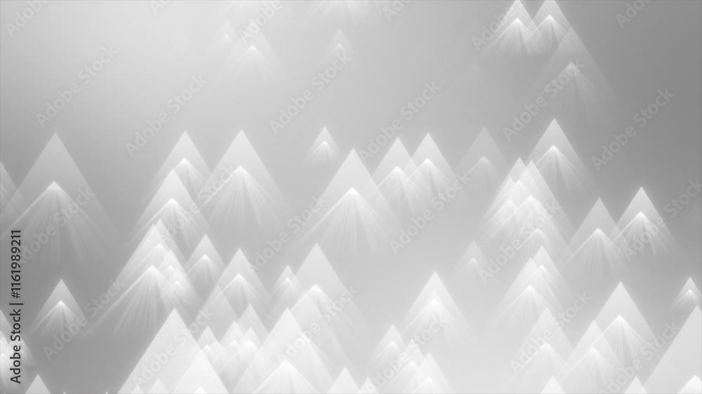 Poster white color simple and shiny arrow shapes moving upwards modern design geometrical background