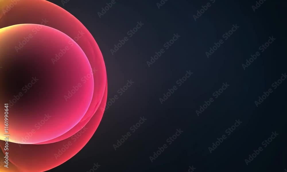 Poster mesmerizing loop of abstract cycles with concentric circular patterns pulsating outward in gradient 