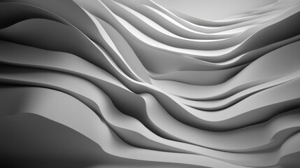 Obraz premium Abstract Grey Wave Architectural Design 3D Render