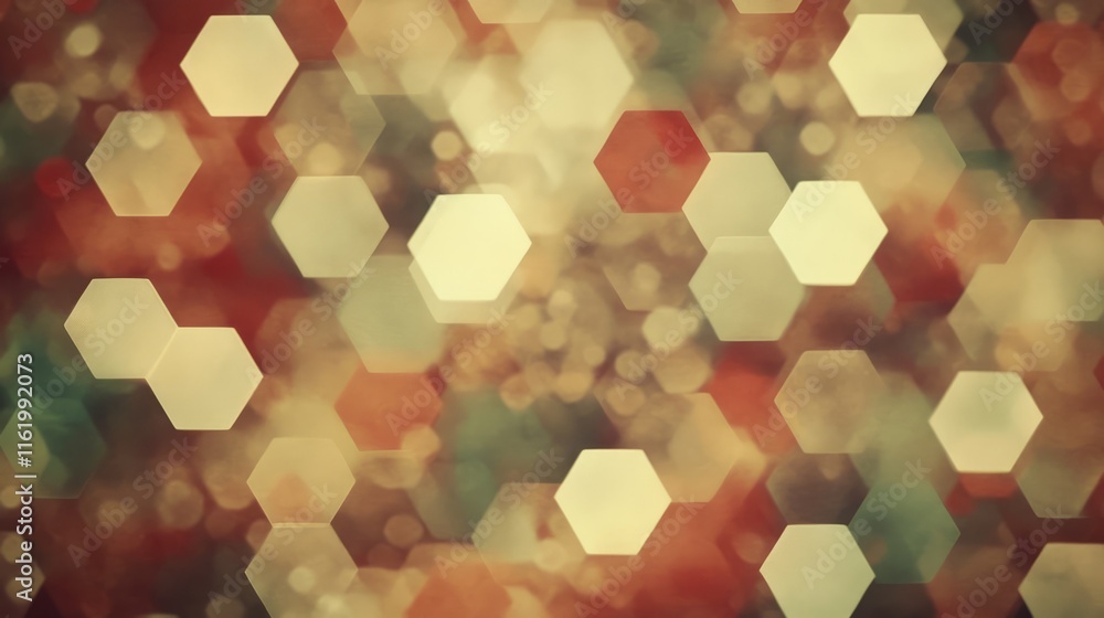 Poster abstract hexagon light bokeh background design